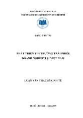 Luận văn Phát triển thị trường trái phiếu doanh nghiệp tại Việt Nam
