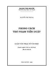 Luận văn Phong cách thơ Phạm Tiến Duật