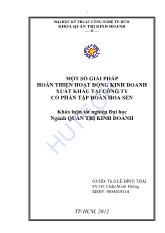 Luận văn Quản trị nhân sự công ty TNHH yang lin global Việt Nam