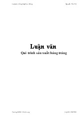 Luận văn Qui trình sản xuất báng tráng