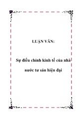 Luận văn Sự điều chỉnh kinh tế của nhà nước tư sản hiện đại