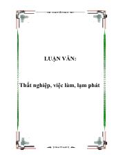 Luận văn Thất nghiệp, việc làm, lạm phát