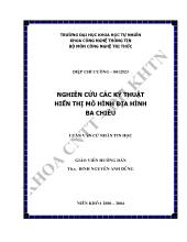 Nghiên cứu các kỹ thuật hiển thị mô hình địa hình ba chiều