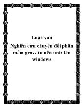 Nghiên cứu chuyển đổi phần mềm grass từ nền unix lên windows