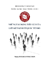 Những tác động tiêu cực của liên kết kinh tế quốc tế nhỏ