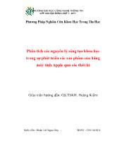 Phân tích các nguyên lý sáng tạo khoa học trong sự phát triển các sản phẩm của hãng máy tính Apple qua các thời kì