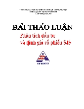 Phân tích đầu tư và định giá cổ phiếu SJS