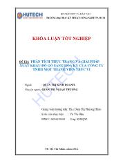 Phân tích thực trạng và giải pháp xuấ khẩu đò gỗ sang Hoa Kỳ của công ty TNHH một thành viên Trúc Vi