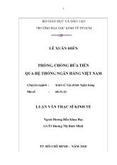 Phòng, chống rửa tiền qua hệ thống ngân hàng Việt Nam