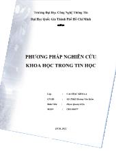 Phương pháp nghiên cứu khoa học trong tin học