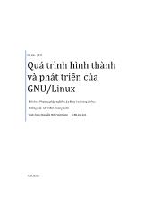 Quá trình hình thành và phát triển của gnu/linux