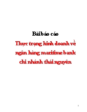 Thực trạng kinh doanh về ngân hàng maritime bank chi nhánh Thái Nguyên