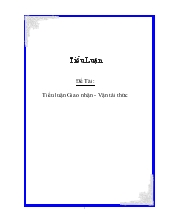 Tiểu luận Giao nhận - Vận tải thức