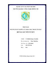 Tiểu luận phương pháp nghiên cứu khoa học trong tin học - Sáu nón tư duy