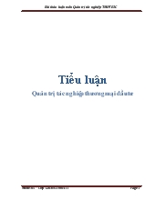 Tiểu luận Quản trị tác nghiệp thương mại đầu tư