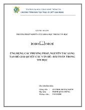 Ứng dụng các phương pháp, nguyên tắc sáng tạo để giải quyết các vấn đề - Bài toán trong tin học