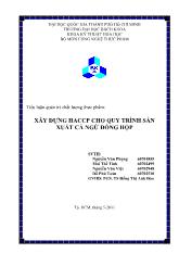 Xây dựng haccp cho quy trình sản xuất cá ngừ đóng hộp
