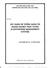 Xây dựng hệ thống quản trị doanh nghiệp trực tuyến (E - Enterprise management system)