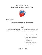 Các sáng kiến hợp tác an ninh khu vực của Mỹ
