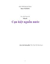 Các vấn đề toàn cầu - Vấn đề: Cạn kiệt nguồn nước
