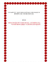 Đề tài Bùng nổ dân số và dân số già – tác động của vấn đề trong quan hệ quôc tế và hướng giải quyết