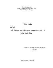 Đề tài Đổi mới tư duy đối ngoại trong quan hệ với các nước lớn