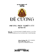 Đề tài Giải pháp phát triển dịch vụ ngân hàng hiện đại tại ngân hàng vietinbank