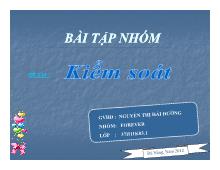 Đề tài Kiểm soát