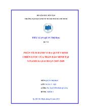 Đề tài Phân tích hành vi ra quyết định chiến lược của trần bảo minh tại vinamilk giai đoạn 2007 - 2009