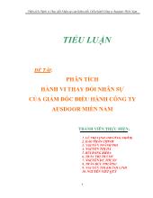 Đề tài Phân tích hành vi thay đổi nhân sự của giám đốc điều hành công ty ausdoor miền nam