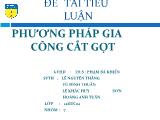 Đề tài Phương pháp gia công cắt gọt