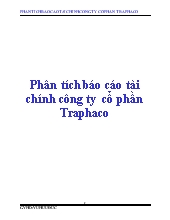 Phân tích báo cáo tài chính công ty cổ phần Traphaco