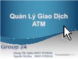 Quản lý giao dịch ATM