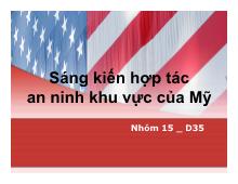 Sáng kiến hợp tác an ninh khu vực của Mỹ
