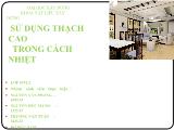 Sử dụng thạch cao trong cách nhiệt