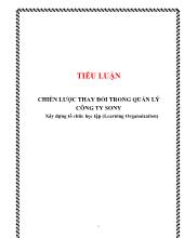 Tiểu luận Chiến lược thay đổi trong quản lý Công Ty Sony