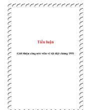 Tiểu luận Giới thiệu công ước viên vê tội diệt chủng 1951