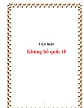 Tiểu luận Khủng bố quốc tế