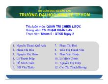 Tiểu luận môn Quản trị chiến lược