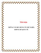 Tiểu luận Những vấn đề chung về chủ nghĩa khủng bố quốc tế