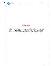 Tiểu luận Phát họa chân dung người tiêu dùng 2006