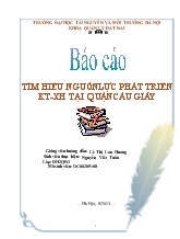 Tìm hiểu nguồn lực phát triển kt - Xã hội tại quận cầu giấy