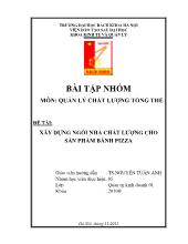 Xây dựng ngôi nhà chất lượng cho sản phẩm bánh pizza