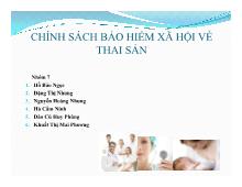 Chính sách bảo hiểm xã hội về thai sản