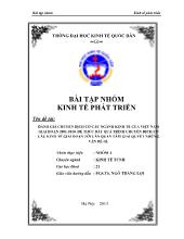 Đề tài Đánh giá chuyển dịch cơ cấu ngành kinh tế của Việt Nam giai đoạn 2001 - 2010, để thúc đẩy quá trình chuyển dịch cơ cấu kinh tế giai đoạn tới cần quan tâm giải quyết những vấn đề gì