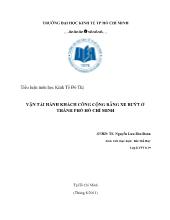 Tiểu luận Vận tải hành khách công cộng bằng xe buýt ở thành phố Hồ Chí Minh