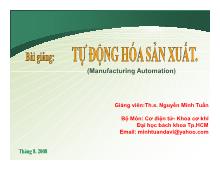 Bài giảng Tự động hóa sản xuất