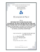 Đề tài Mô phỏng thiết bị phản ứng đảo dòng sử dụng xúc tác ni/al2o3 để sản xuất khí tổng hợp bằng phương pháp oxy hoá riêng phần khí methane