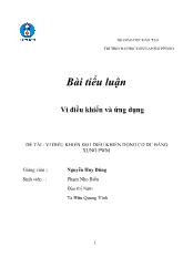 Đề tài Vi điều khiển 8051 điều khiển động cơ dc bằng xung pwm