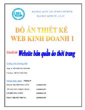 Đề tài Website bán quần áo thời trang